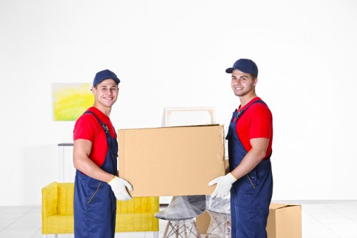 Residential removals moving day in Carshalton street