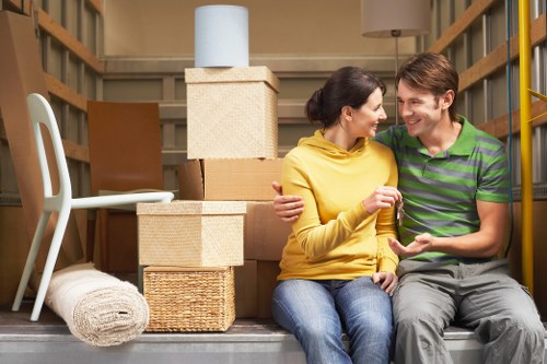 Packed household items ready for short-term storage